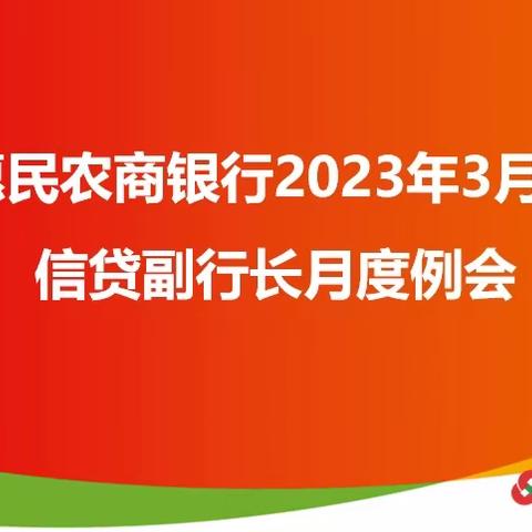 惠民农商银行召开3月份信贷副行长工作会议