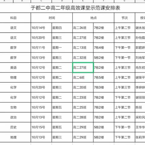 示范引领，彰显魅力——于都二中高二年级高效课堂示范课