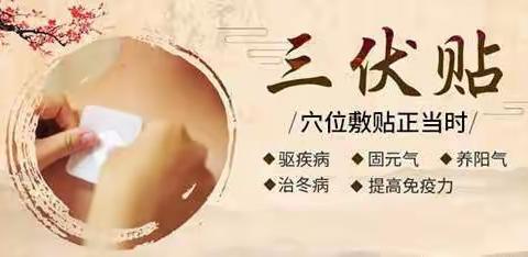 【冬病夏治】脾胃病科三伏贴开始啦！