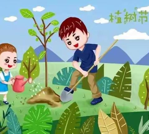 我与小树共成长——荷湖中心幼儿园植树节活动