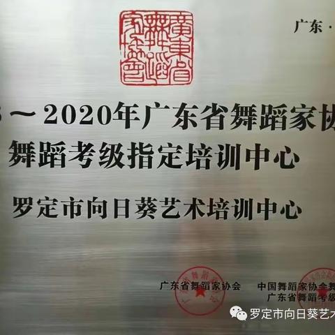 向日葵艺术培训中心中国舞蹈家协会少儿中国舞考级开考啦