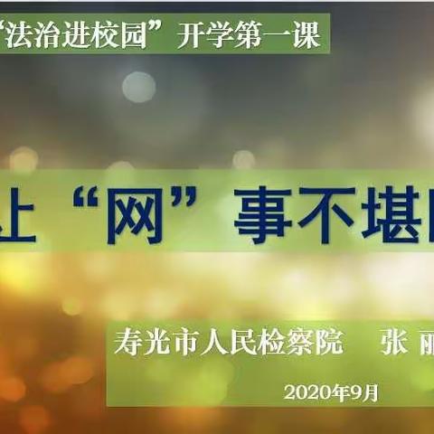 法治校长法治报告：莫让“网”事不堪回首——寿光市世纪学校（小学）举行法治报告会