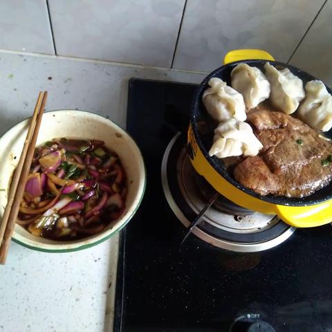 首次煎牛肉自制成功，在凉爽的小暑初日里