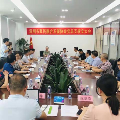 热烈祝贺深圳市新兴战略产业类行业协会联合党委军民融合发展协会联合党总支成立大会隆重召开