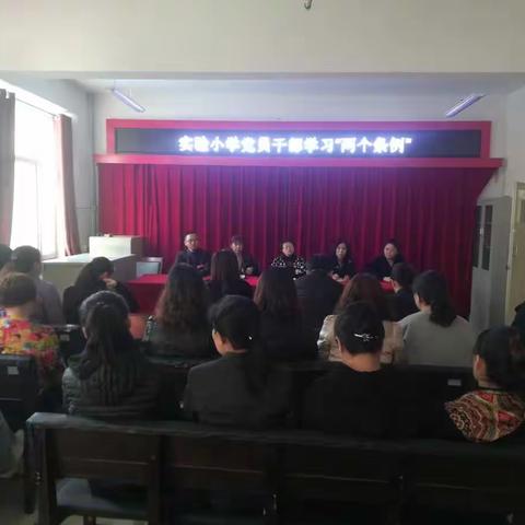 实小党员深入学习贯彻两个《条例》