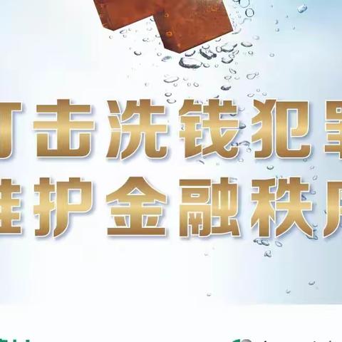 打击洗钱犯罪 维护金融秩序