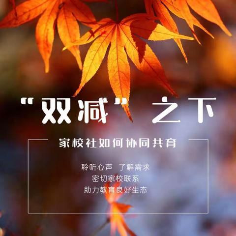 “双减”政策下如何做智慧家长？---家校共育篇