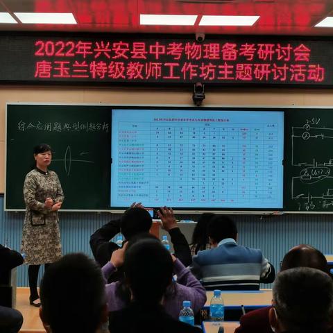 兴安县2022年初中物理中考备考研讨会暨唐玉兰特级教师工作坊主题研讨活动