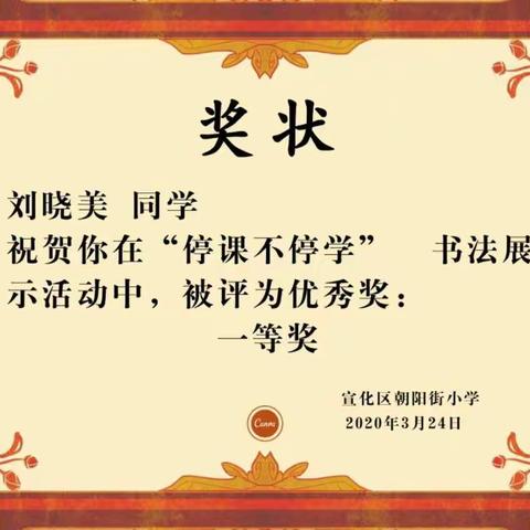 笔尖传情，翰墨飘香——停课不停学，朝阳花社团举行学生书法比赛活动