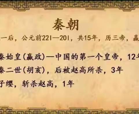 中国所有皇帝的顺序——小生