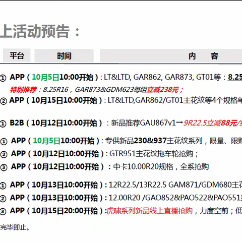 佳通轮胎--10月线上活动指南