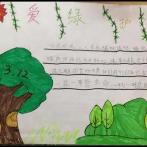 东正小学三年级一班  疫情下的植树节