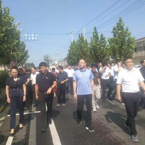 舞阳县人居环境整治工作考察团到万金镇观摩美丽小镇创建情况