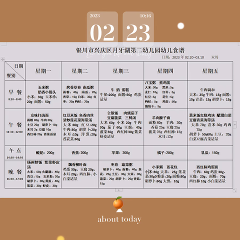 不负时光、“食”刻相伴--月牙湖第二幼儿园幼儿膳食宣传