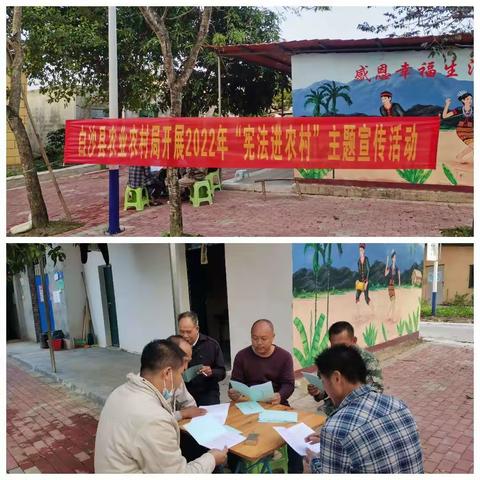 白沙县农业农村局开展2022年“宪法进农村”主题宣传活动
