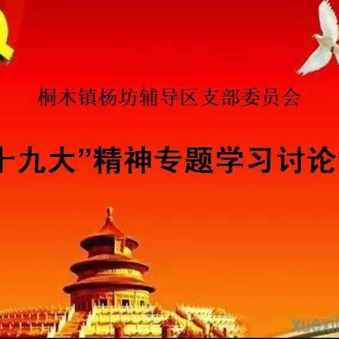 杨坊辅导区支部深入学习党的十九大会议精神