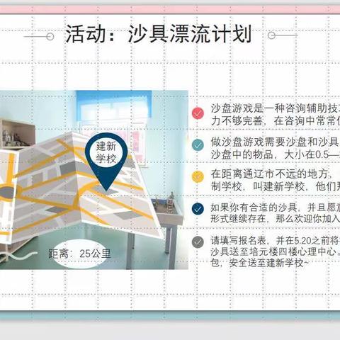 阳光心理 健康成长——建新学校“525”心理健康系列活动之沙具漂流