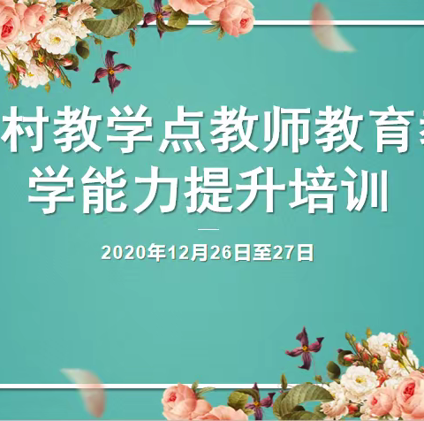 扎根基层学校，助力乡村教育——2020年乡村教学点教师教育教学能力提升培训