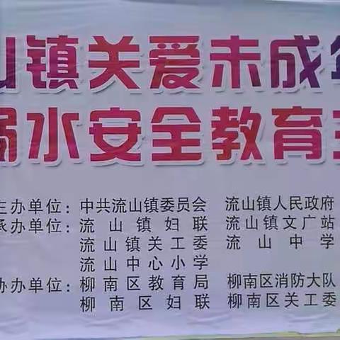 发挥教育职能   筑牢安全防线   防学生溺水我们在行动  ----流山镇关爱未成年人暨预防溺水安全教育主题活动