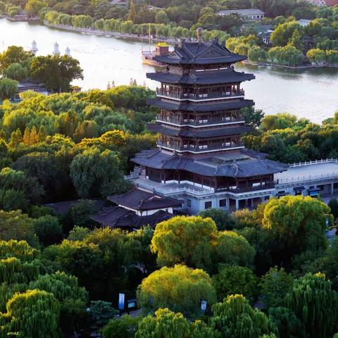 大明湖超然楼内藏品&济南胜景木雕