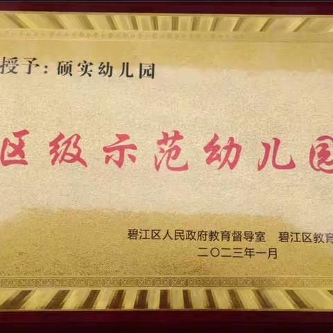 以评促教，以评促发展，夯实内涵发展之基——铜仁市碧江区硕实幼儿园2022年申创区级示范性幼儿园评估