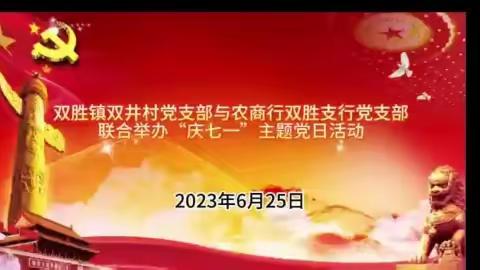 双胜镇双井村党支部与农商行双胜支行党支部联合举办“庆七一”主题党日活动