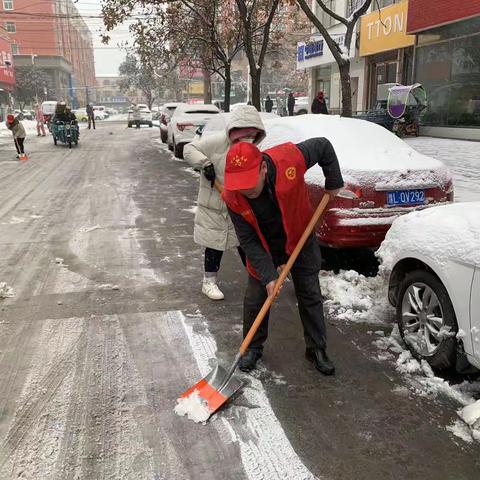 郾城区畜牧局开展冬季道路积雪清除活动