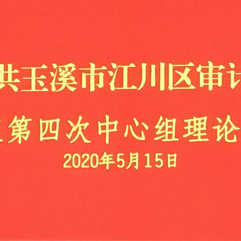 区审计局党组开展2020年理论学习中心组第四次集中学习