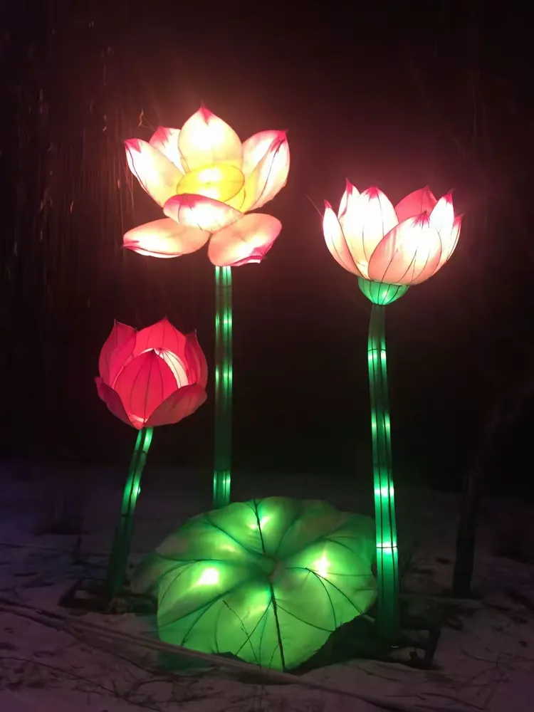 精彩逼真的莲花灯
