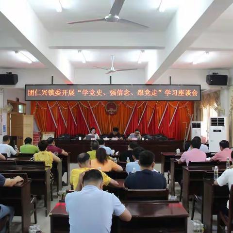团仁兴镇委开展“学党史、强信念、跟党走”学习座谈会
