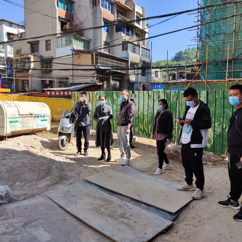 溪北街道领导班子到朝阳社区指导工作