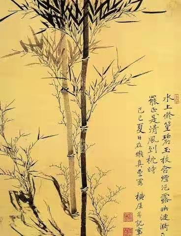 习识中国画之花鸟画《修篁文石图》（陈芹，明）