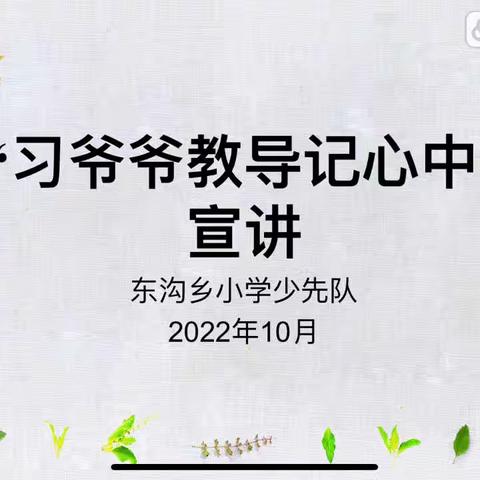 东沟乡小学“喜迎二十大 争做好队员”迎建队日系列活动