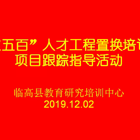 临高县2019年海南省“双五百”人才置换培训项目（数学科）活动简报