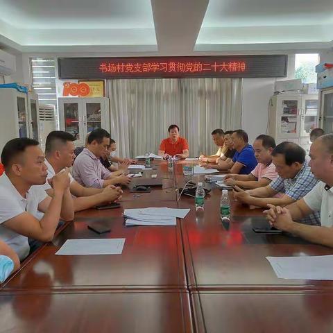 书场村党支部学习贯彻党的二十大会议精神