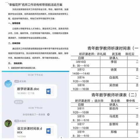 春风含笑柳如烟，正是人间三月天——“幸福花开”名师工作坊传帮带领航活动