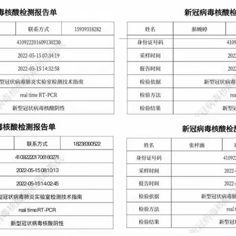 5.15日核酸结果