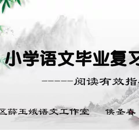 小学语文毕业复习———阅读有效指导