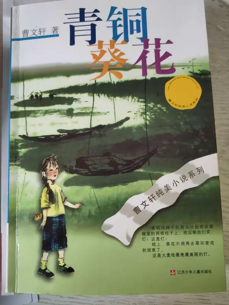《青铜葵花》这本书的作者是曹文轩写的，主要讲的是一个男孩与女孩之间发生过的事情，男孩叫青铜，女孩叫葵