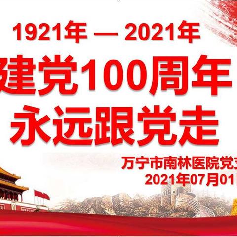 万宁市南林医院党支部庆中国共产党100周年党日活动