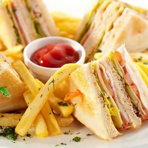 跟着美食游世界“蓓乐幼儿园大四班食育课”《美味三明治》