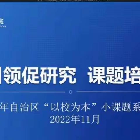 线上教研共携手 云端教研守初心之教研系列活动         ———“专家引领促研究 课题培训助提升”