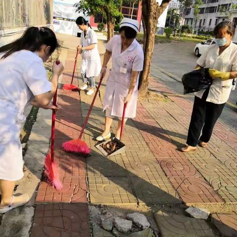 定安县中医院迎国庆环境卫生大扫除活动