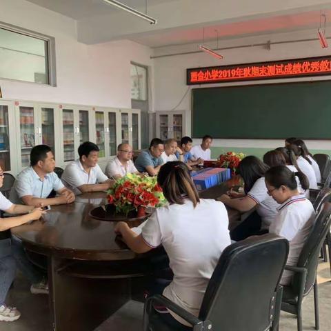 表彰优秀     激发斗志——西合小学2019年秋季学期期末测试成绩优秀教师表彰大会