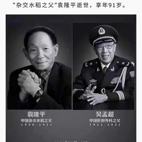 “永不熄灭的精神火炬”——吐鲁番市高昌区第二小学缅怀袁隆平、吴孟超爷爷系列活动