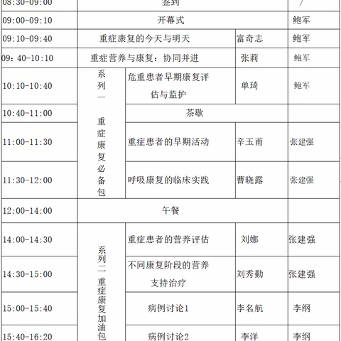 关于召开“重症康复高峰论坛”的通知