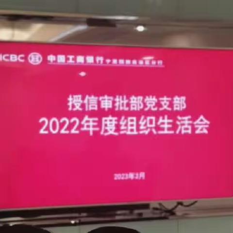 授信审批部党支部召开2022年度组织生活会