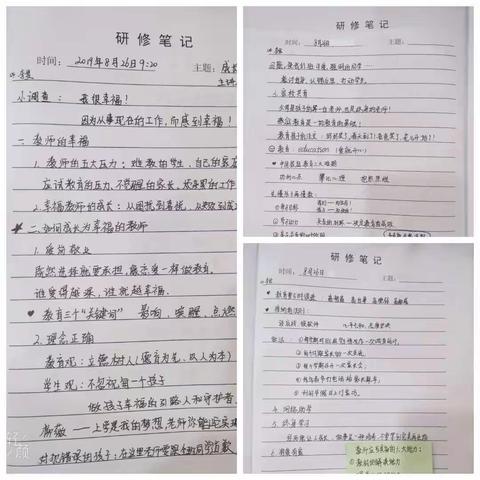 2019年沅江市新入职教师培训第六组研修笔记风采展