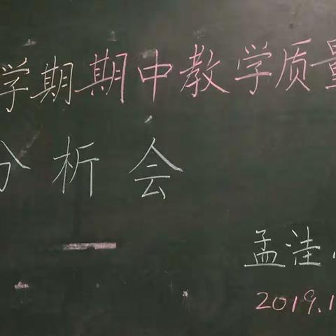 孟洼小学期中教学质量检测分析会