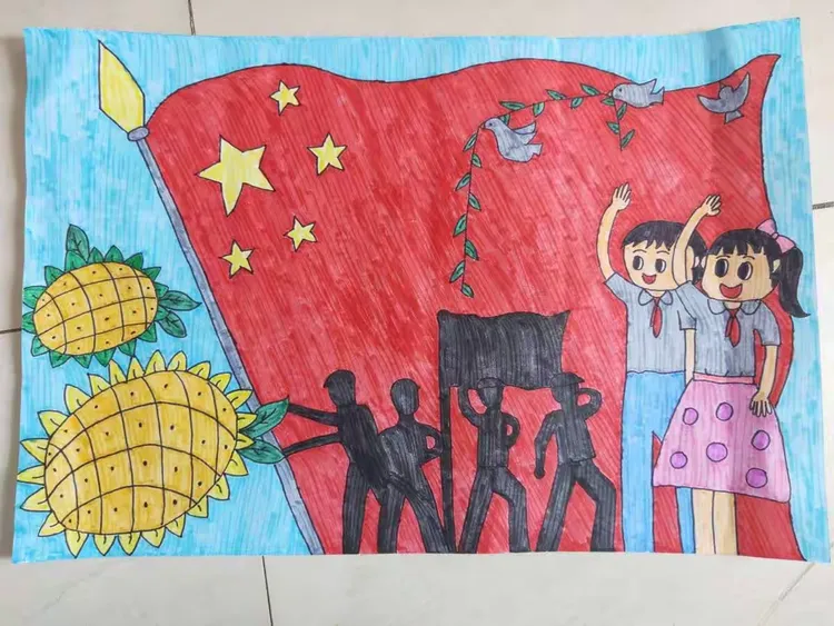 玉州区常乐小学"红色画卷"主题绘画比赛